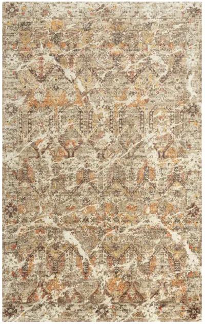 Ovation Brown/Beige distressed/classical N Z wool 8' x 10' Rectangle Rug