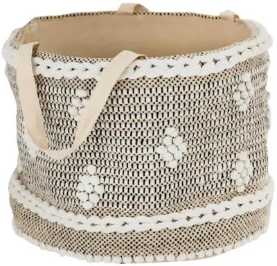 Fasan Fabric Storage Basket - Crema