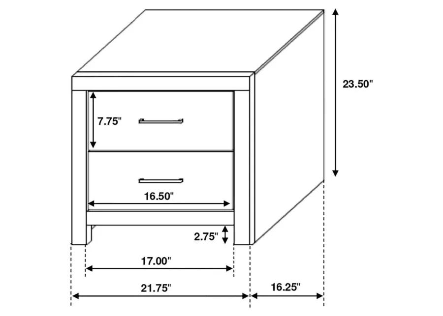 Abbie 2-Drawer Nightstand