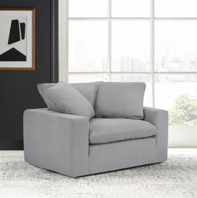 Liberty 51.5" Upholstered Chair and a Half in Slate Gray