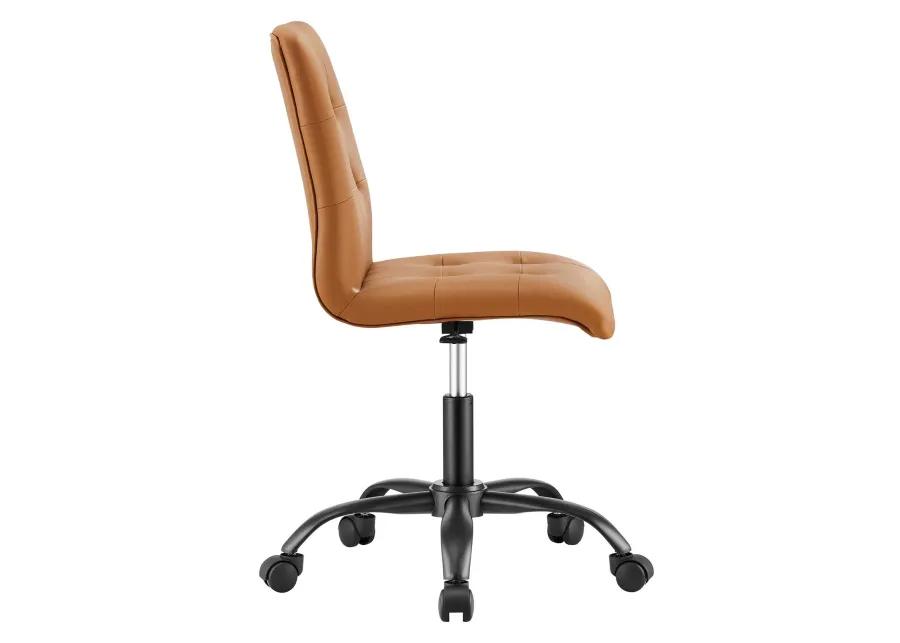 Prim Armless Vegan Leather Office Chair