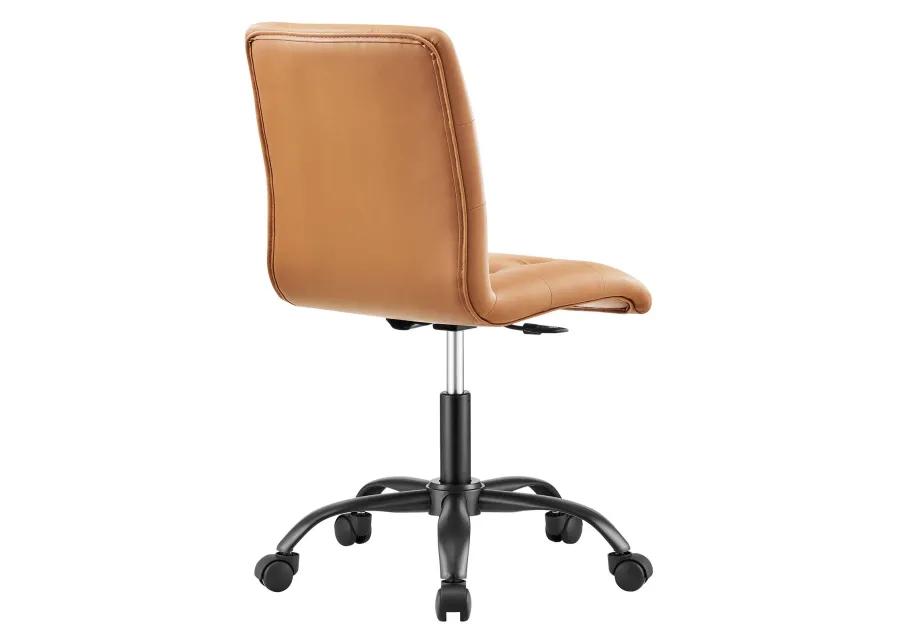 Prim Armless Vegan Leather Office Chair