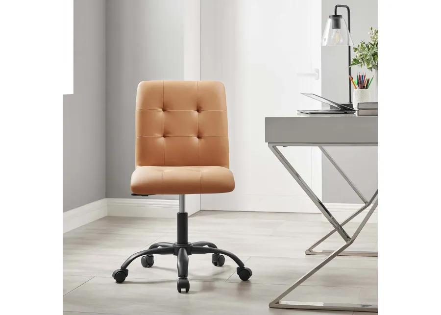 Prim Armless Vegan Leather Office Chair