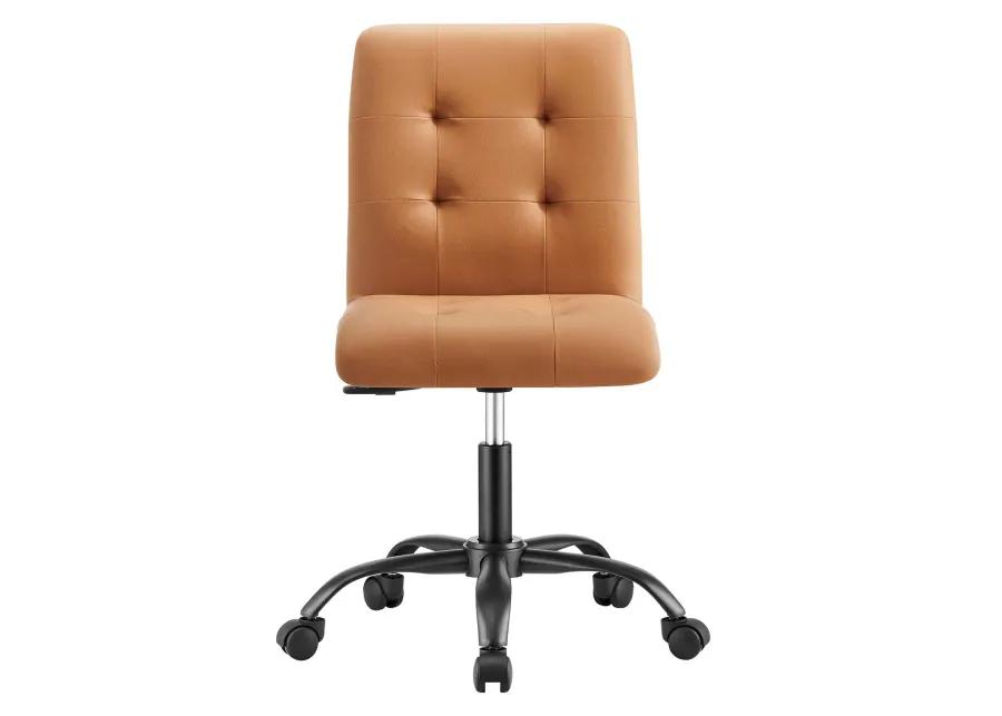 Prim Armless Vegan Leather Office Chair