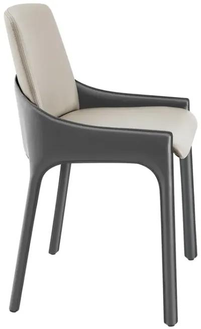 Vilante Side Chair in Light Gray and Gray