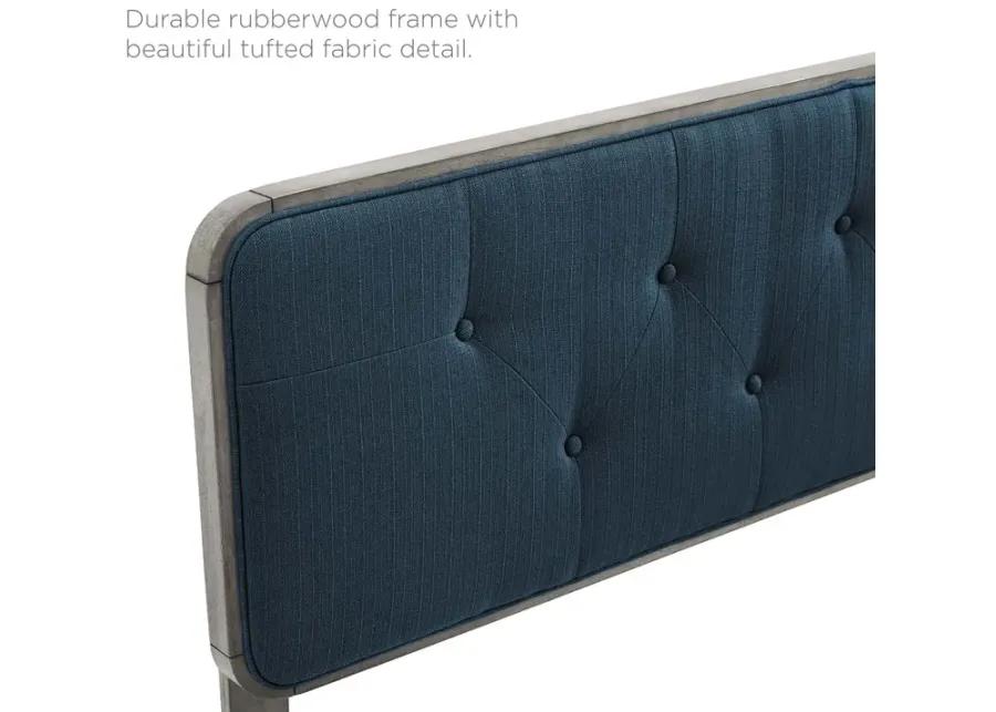 Collins Tufted Twin Fabric and Wood Headboard