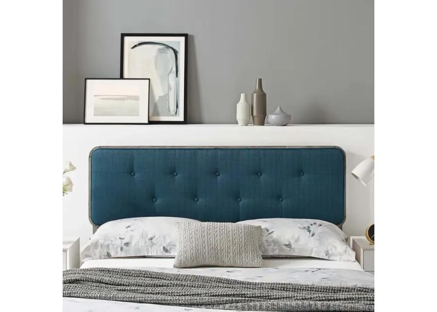 Collins Tufted Twin Fabric and Wood Headboard