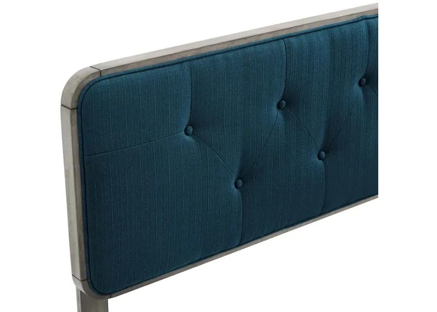 Collins Tufted Twin Fabric and Wood Headboard