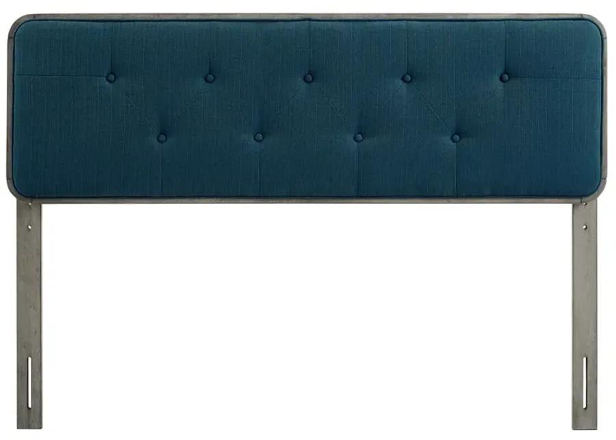 Collins Tufted Twin Fabric and Wood Headboard