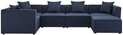 Saybrook Outdoor Patio Upholstered 6-Piece Sectional Sofa