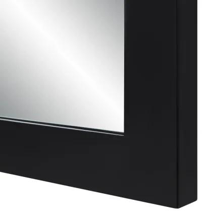 Bilzen 36" Tall Rectangular Arch Mirror, Matte Black