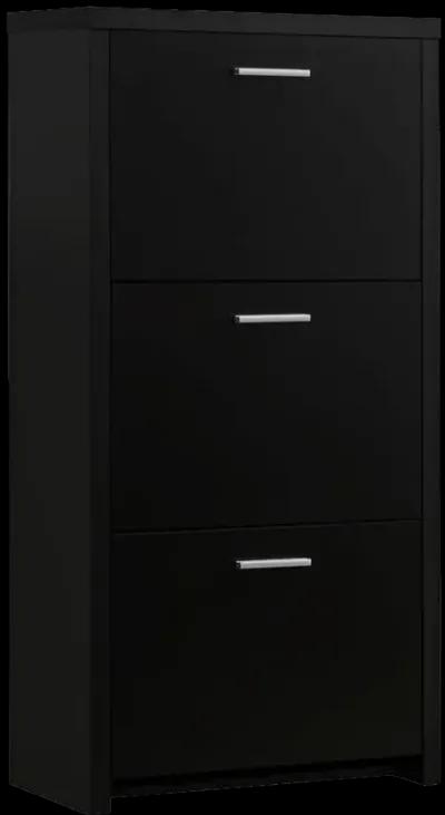 Vivian 3-drawer Shoe Cabinet Black