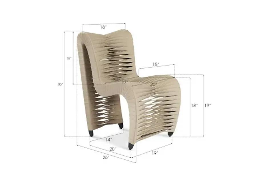 seat belt dining chair, beige/beige