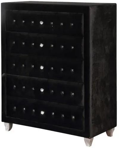 Abbeville Abbeville 5-Drawer Rectangular Chest Black