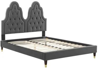 Alexandria Tufted Performance Velvet King Platform Bed