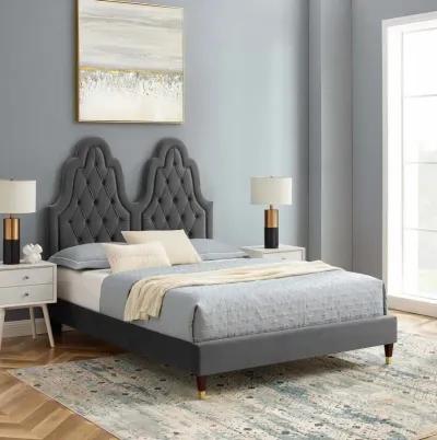 Alexandria Tufted Performance Velvet King Platform Bed