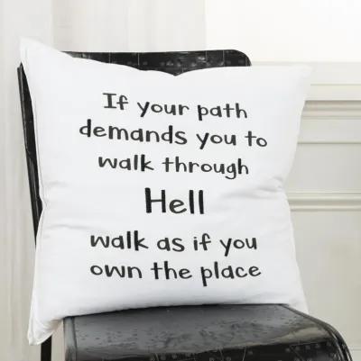 Back Talk Sentiment Black  Pillow