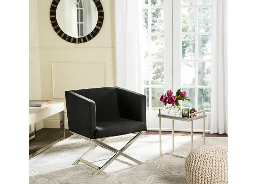 CELINE CHROME CROSS LEG CHAIR