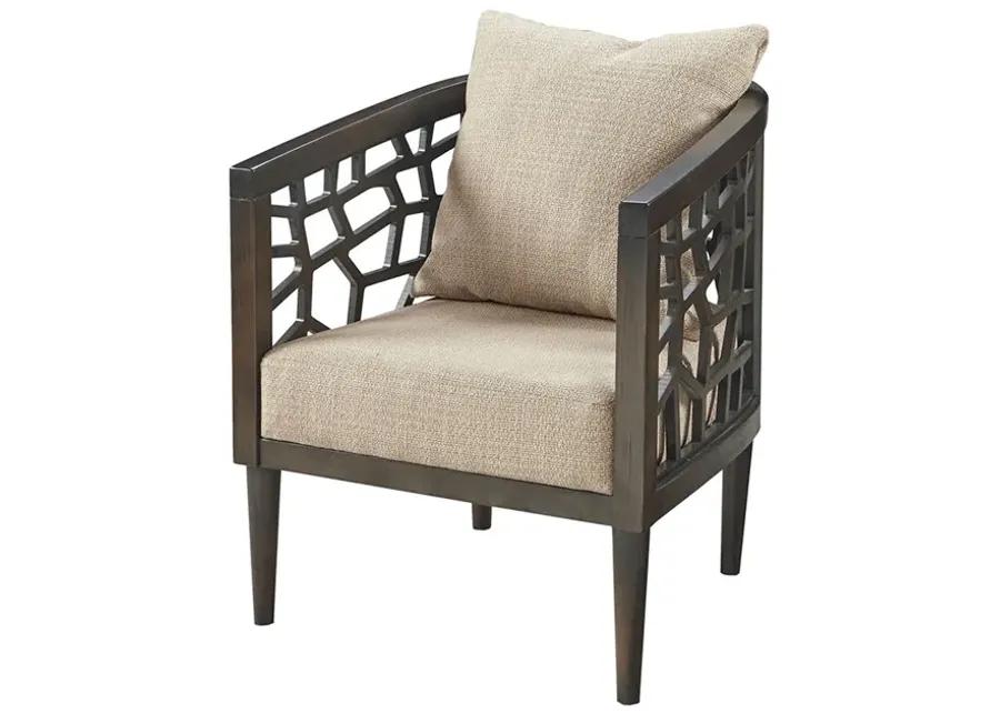 INK+IVY Crackle Tan Accent Chair