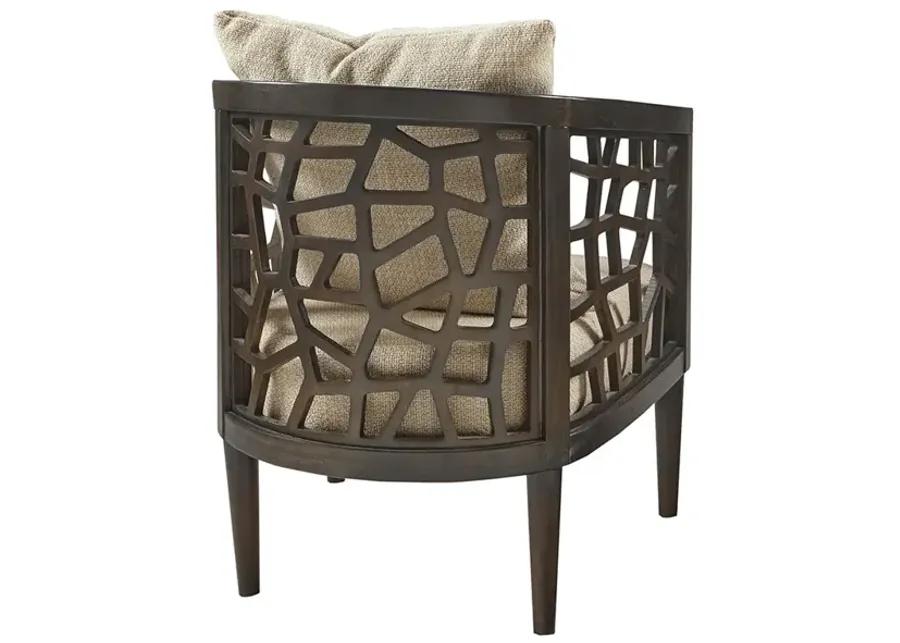 INK+IVY Crackle Tan Accent Chair