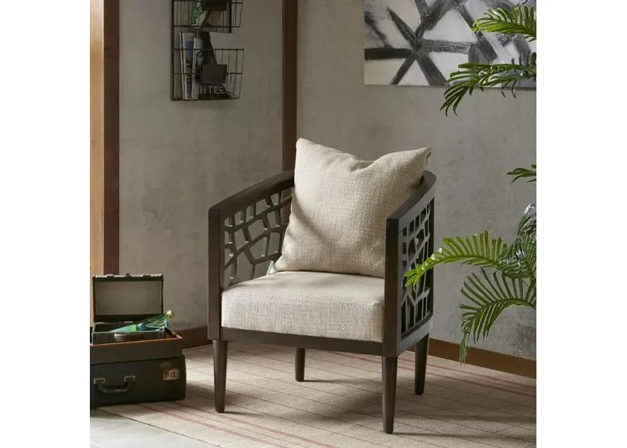 INK+IVY Crackle Tan Accent Chair