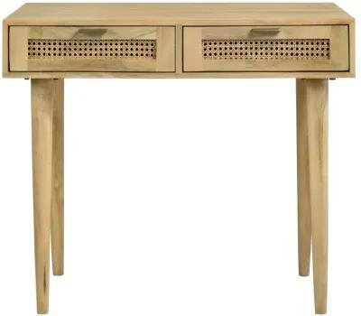 Abbey Rectangular 2-Drawer Accent Writing Desk Natural