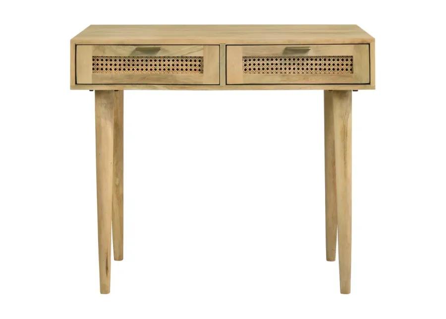 Zamora Rectangular 2-drawer Accent Writing Desk Natural