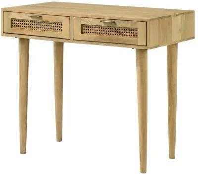 Abbey Rectangular 2-Drawer Accent Writing Desk Natural