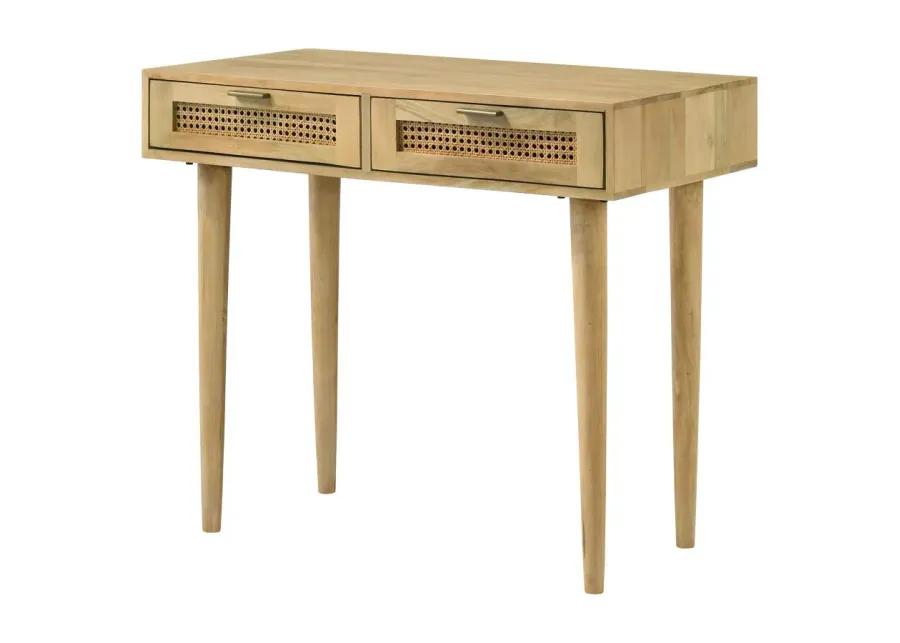 Zamora Rectangular 2-drawer Accent Writing Desk Natural