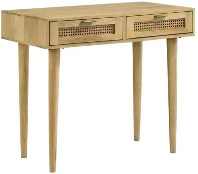 Abbey Rectangular 2-Drawer Accent Writing Desk Natural