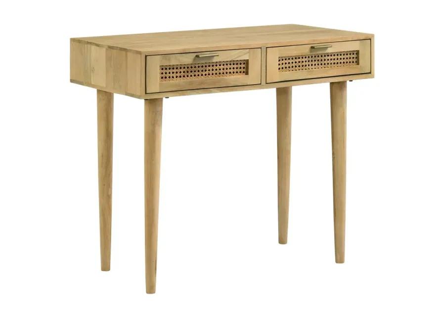 Zamora Rectangular 2-drawer Accent Writing Desk Natural