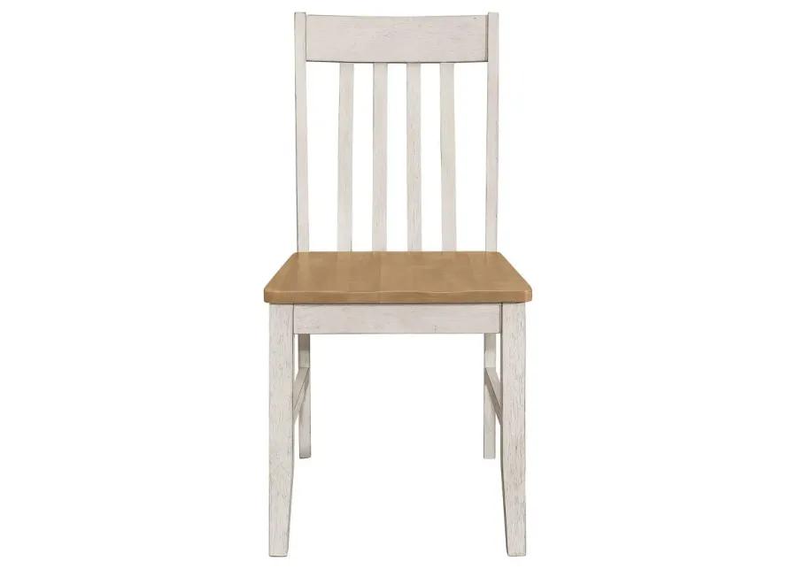 Kirby 5-piece Dining Set Natural and Rustic Off White