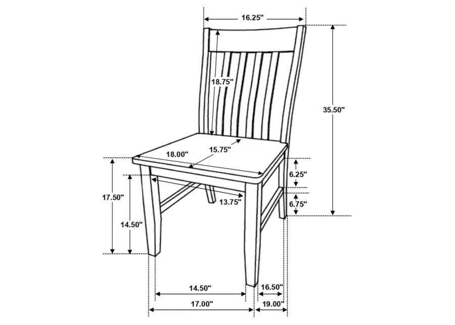 Kirby 5-piece Dining Set Natural and Rustic Off White