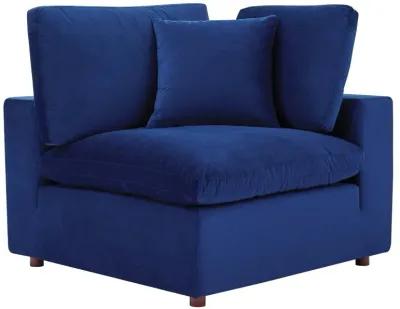 Commix Down Filled Overstuffed Performance Velvet 4-Seater Sofa