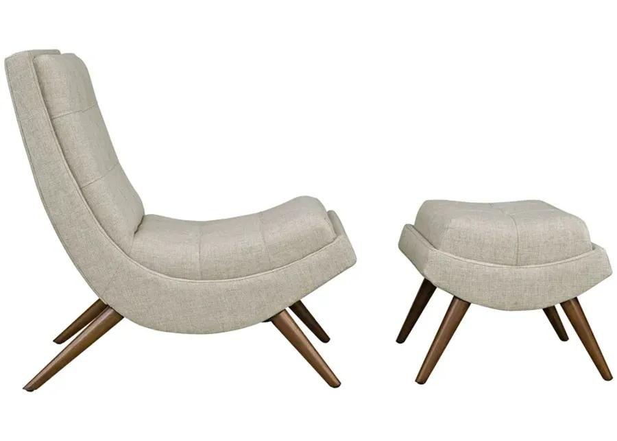 Ramp Upholstered Lounge Chair Set