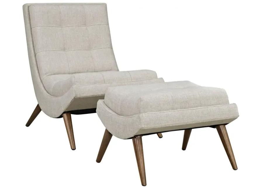 Ramp Upholstered Lounge Chair Set