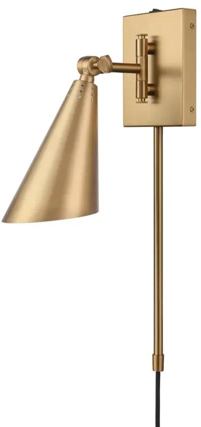 Whitmire 10.25'' High 1-Light Plug-In/Hardwire Sconce - Brushed Gold