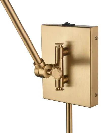 Whitmire 10.25'' High 1-Light Plug-In/Hardwire Sconce - Brushed Gold