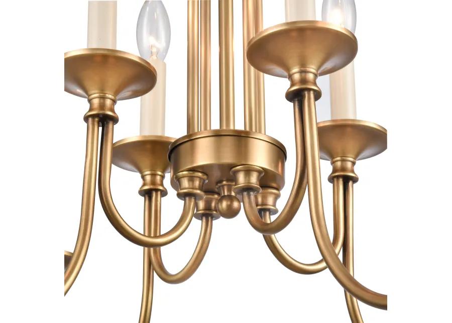 Cecil 28'' Wide 8-Light Chandelier - Natural Brass