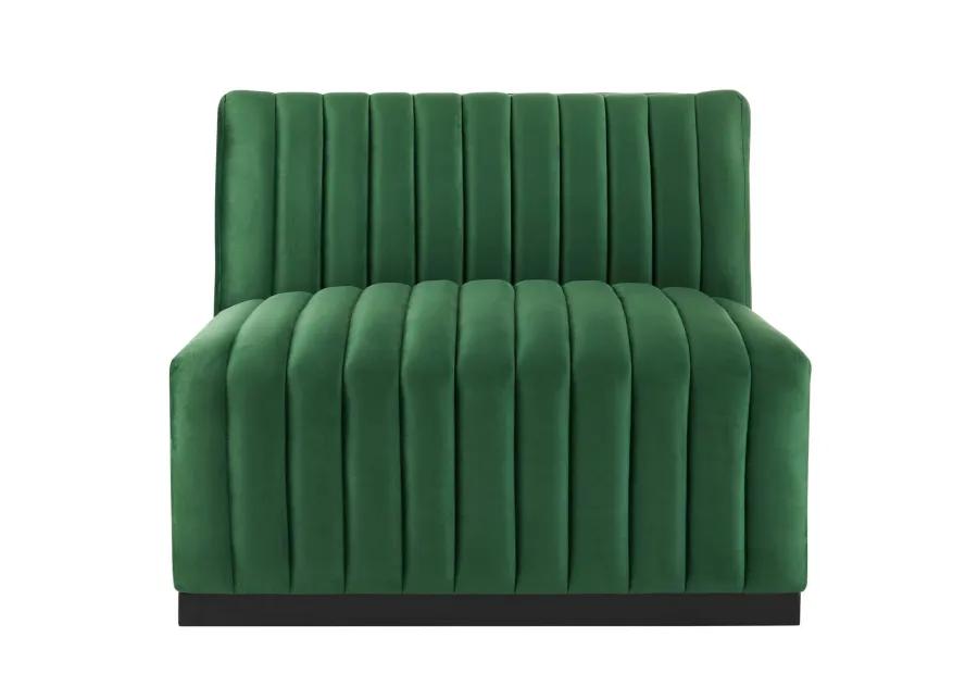 Conjure Channel Tufted Performance Velvet Armless Chair