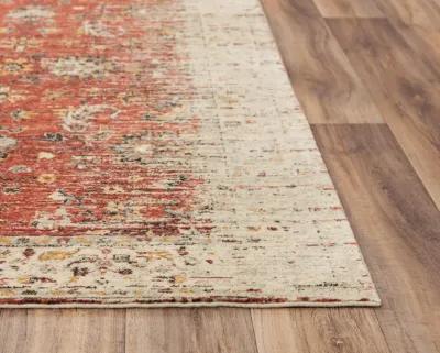 Ovation Red/Beige distressed/classical N Z wool 8' x 10' Rectangle Rug