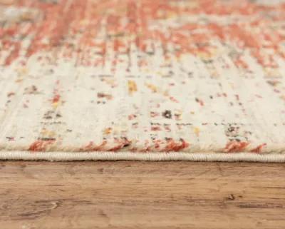 Ovation Red/Beige distressed/classical N Z wool 8' x 10' Rectangle Rug