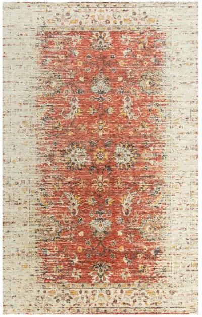 Ovation Red/Beige distressed/classical N Z wool 8' x 10' Rectangle Rug