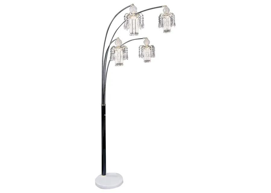 Maisel Floor Lamp with 4 Staggered Shades Black