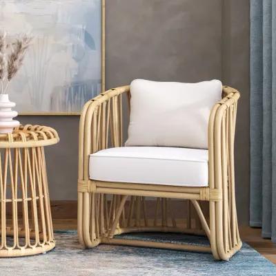 Shanaya Rattan Accent Arm Chair, Natural