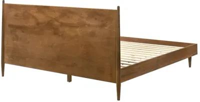 Artemio King Platform Wood Bed Frame in Walnut Finish