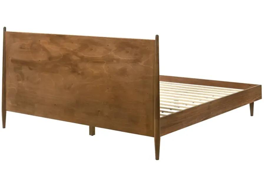 Artemio King Platform Wood Bed Frame in Walnut Finish