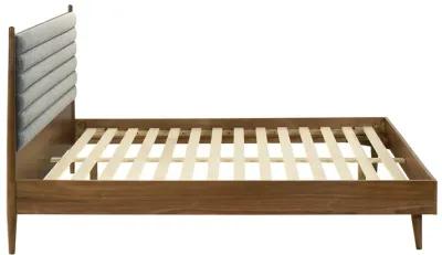 Artemio King Platform Wood Bed Frame in Walnut Finish