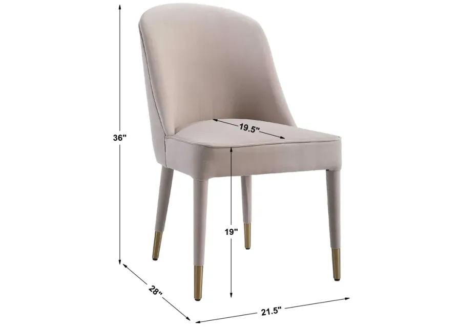 Brie Armless Chair, Champagne Set Of 2