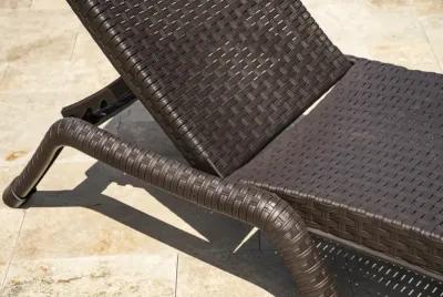 Roma Set of 2 Chaise Lounger-Brown